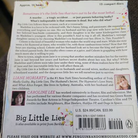 Big Little Lies Audiobook Compact Disk CD - Picture 3 of 3